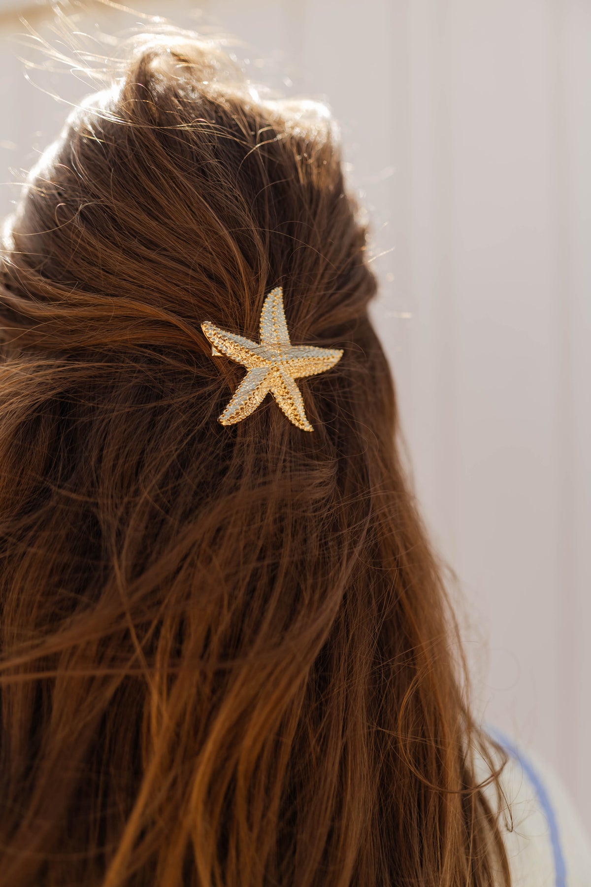 Barrette étoile de mer - dorée