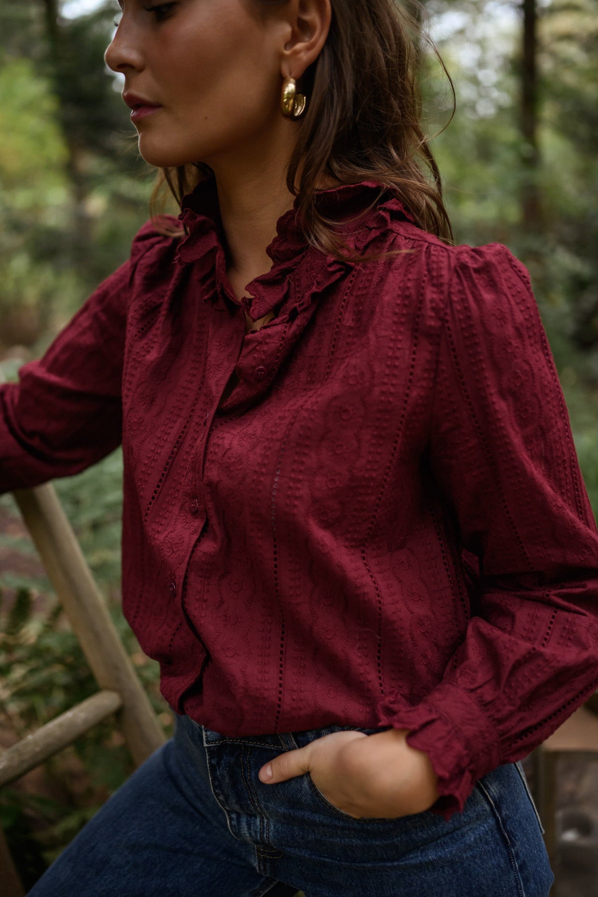 Blouse Dorota - bordeaux