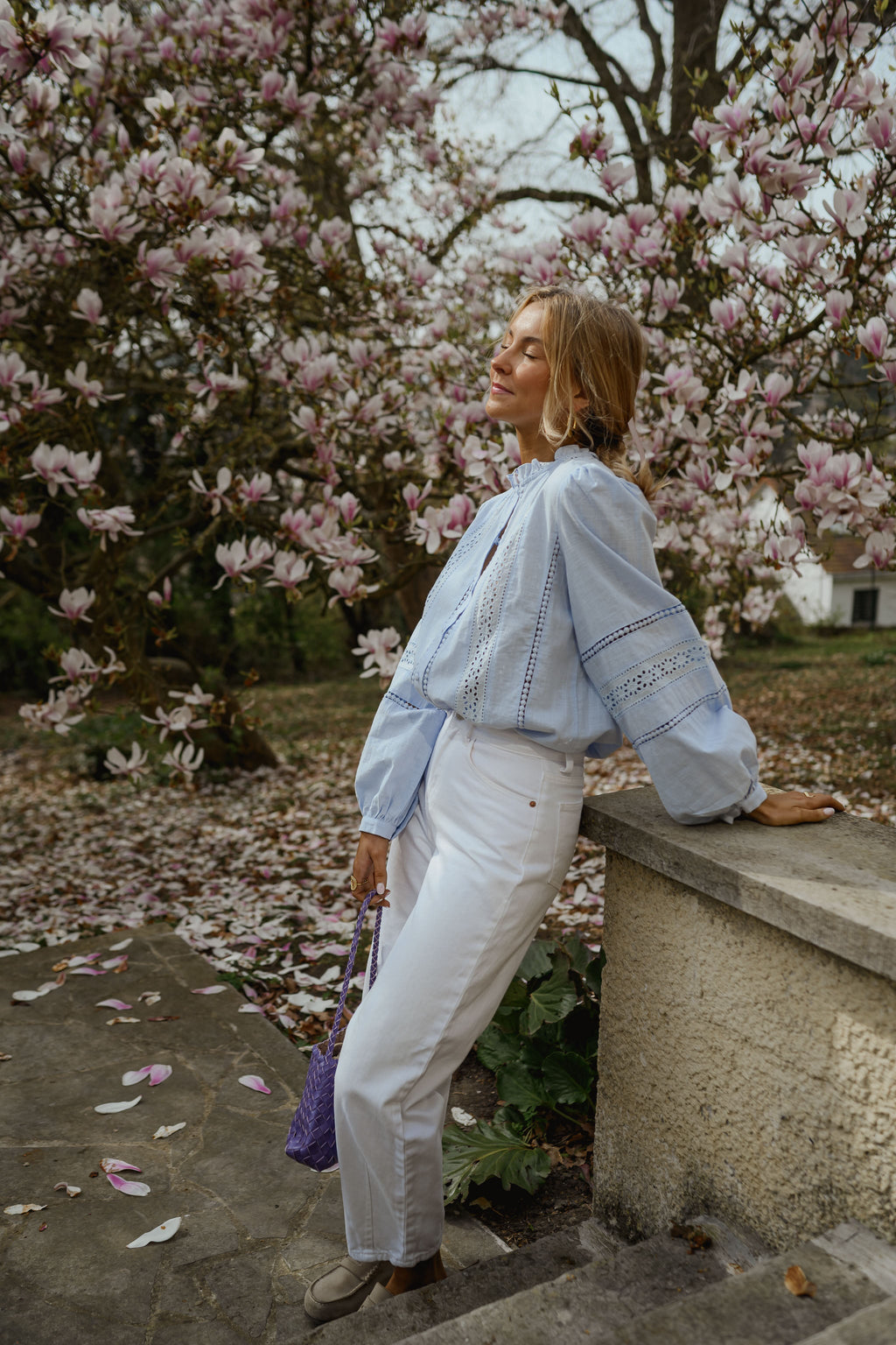 Blouse Grain - bleue