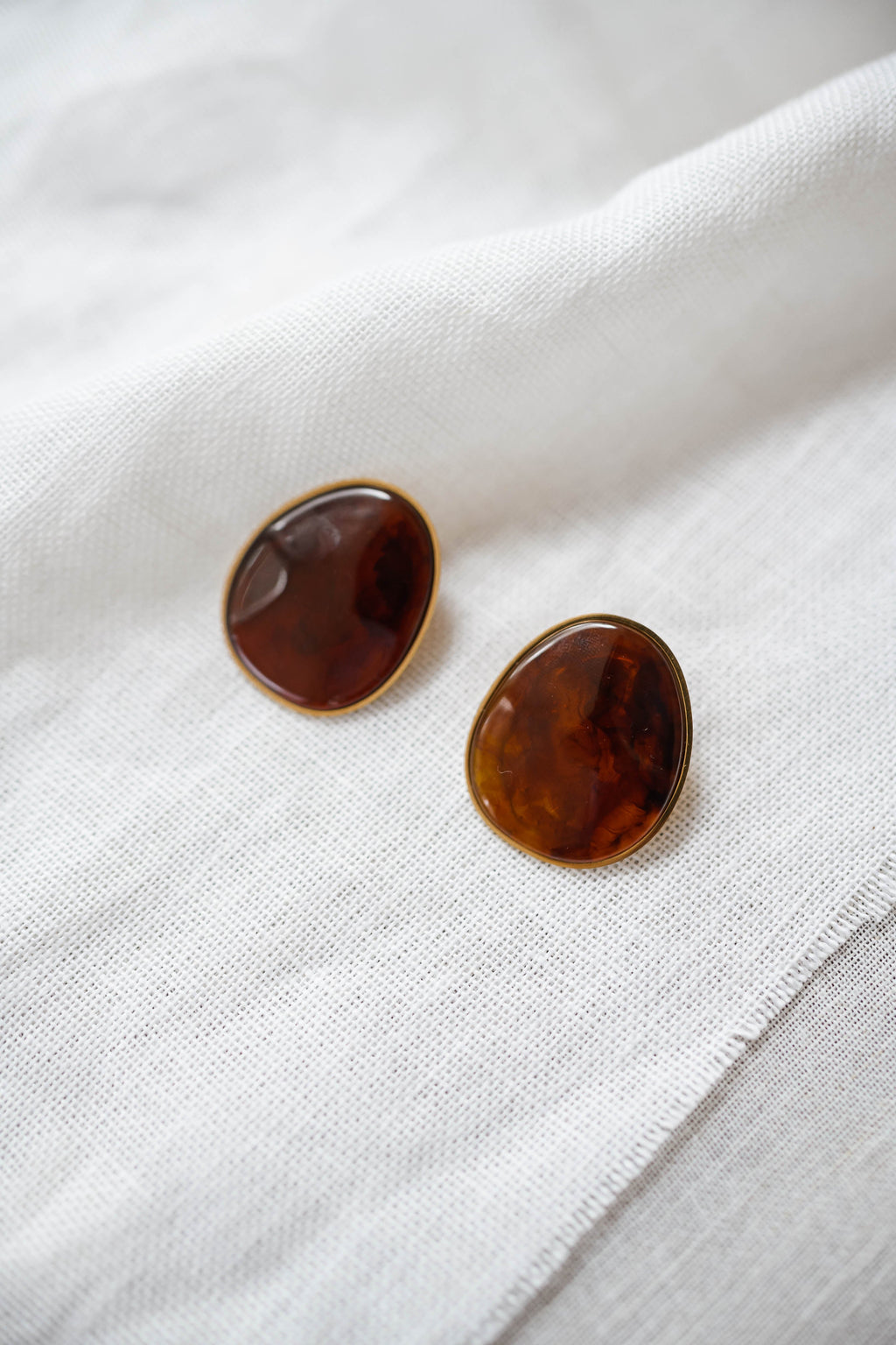 Boucles d'oreilles Louhane - brunes