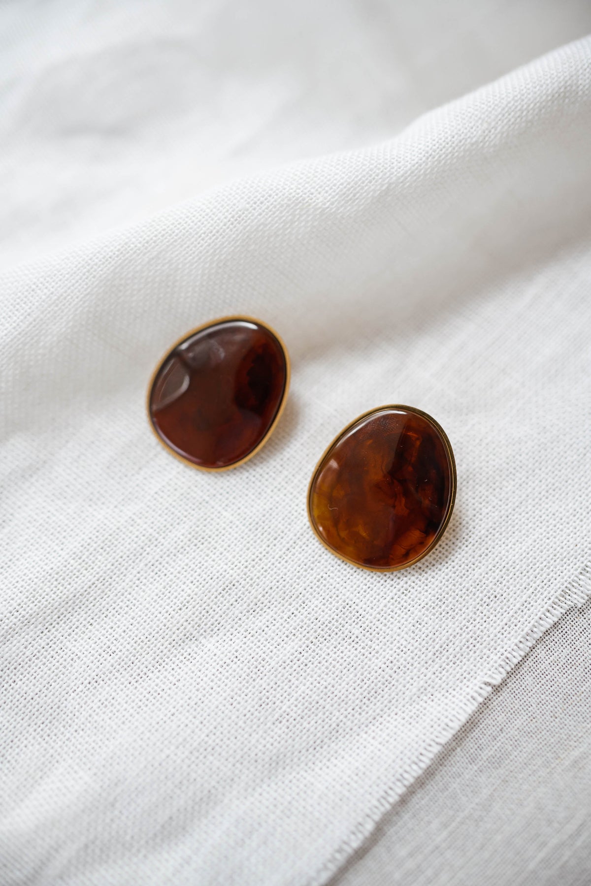Boucles d'oreilles Louhane - brunes