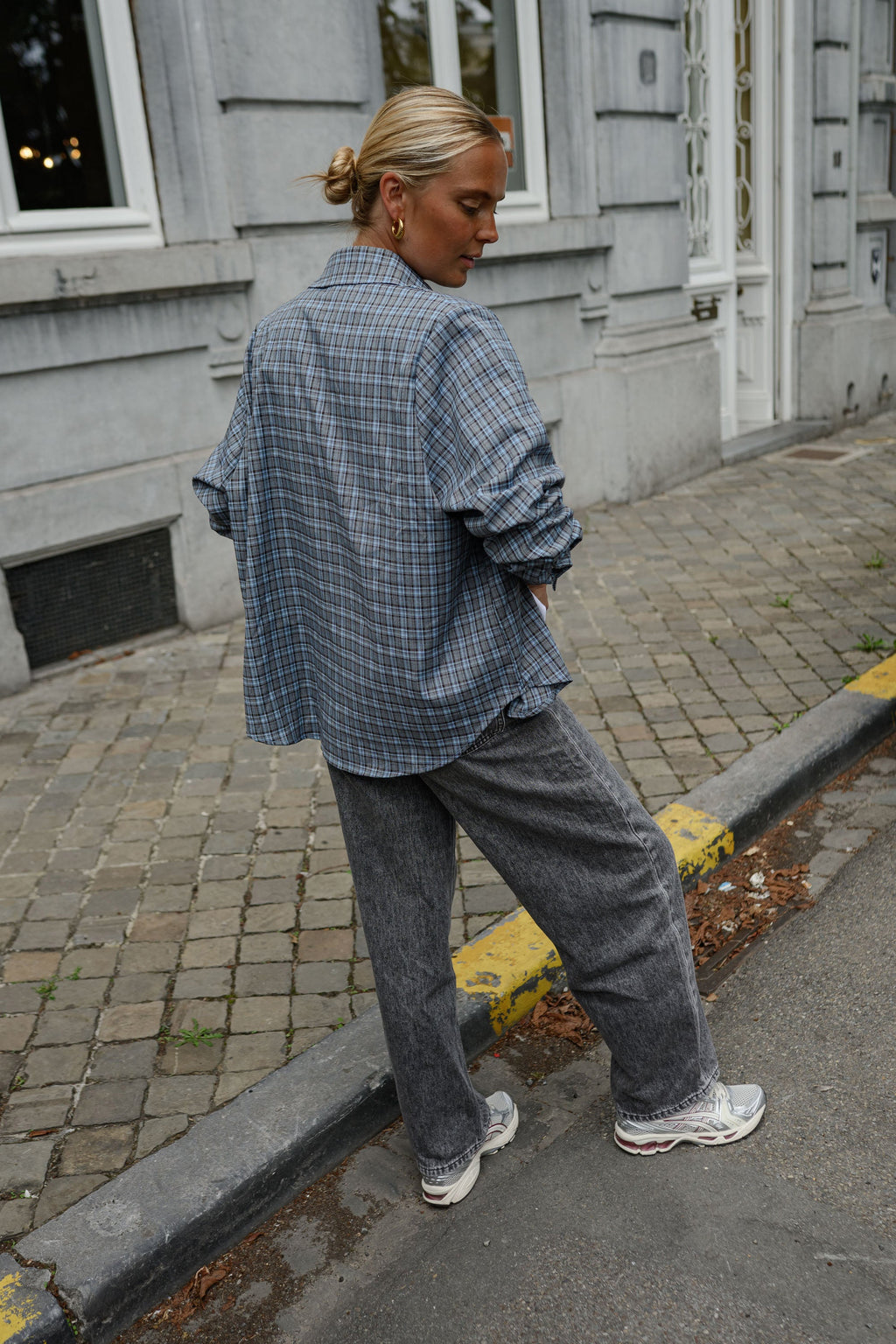 Chemise Mabel - bleue à carreaux