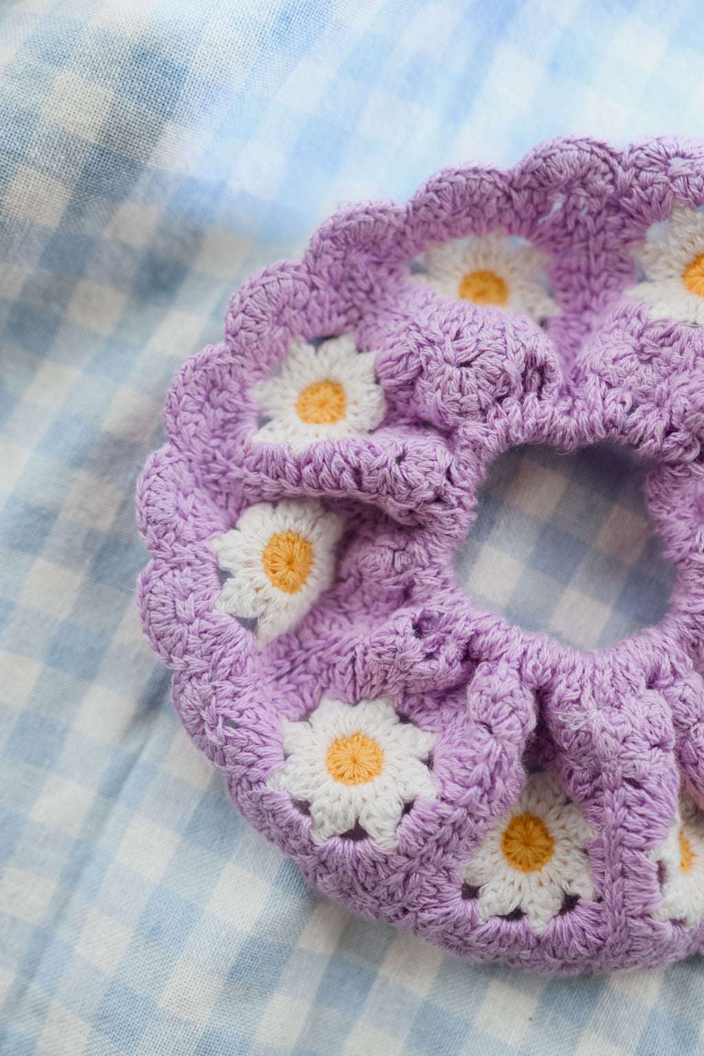 Chouchou Davy - lilas en crochet
