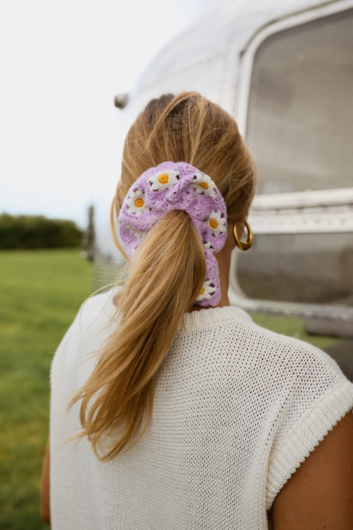 Chouchou Davy - lilas en crochet