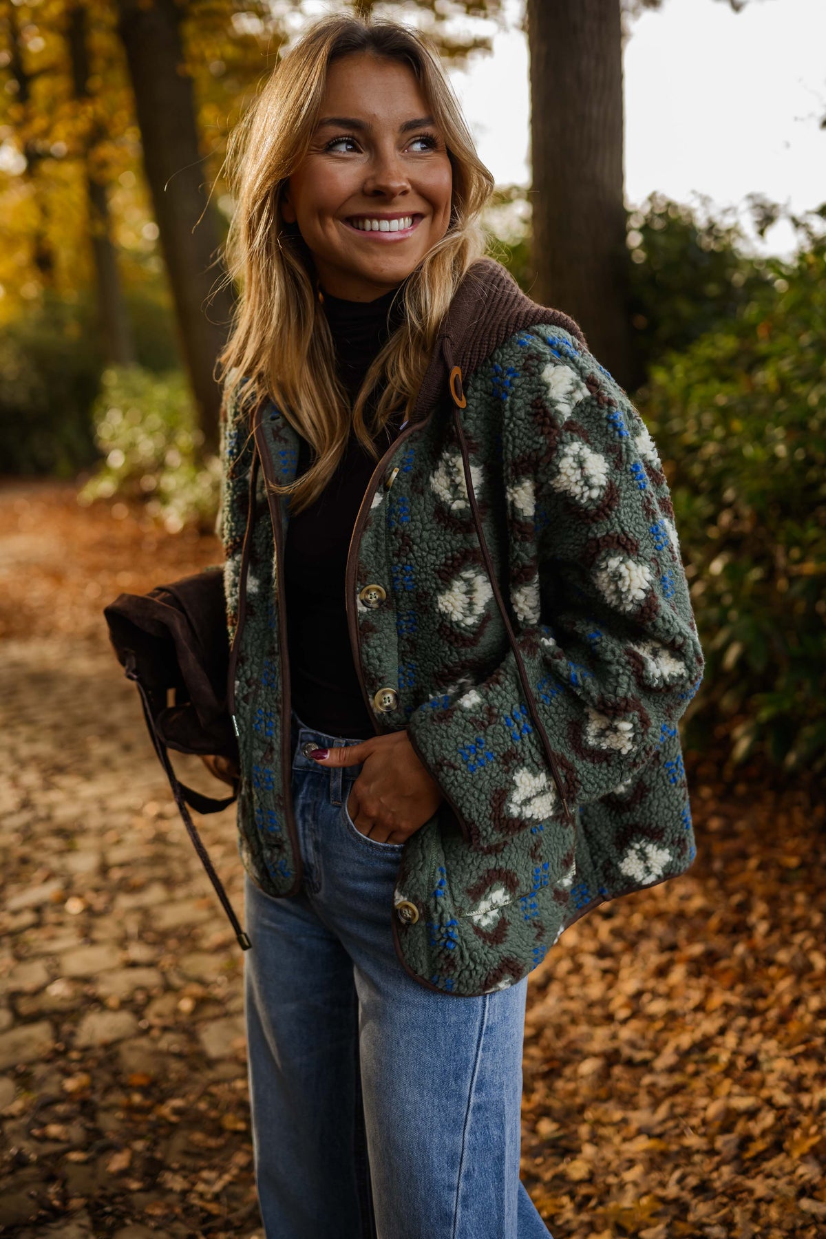 Manteau Malory - kaki à motifs