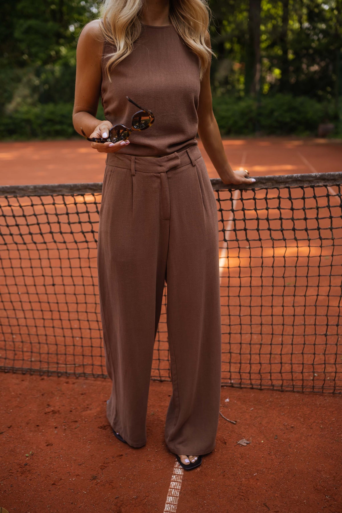 Pantalon Ernest - chocolat en lin