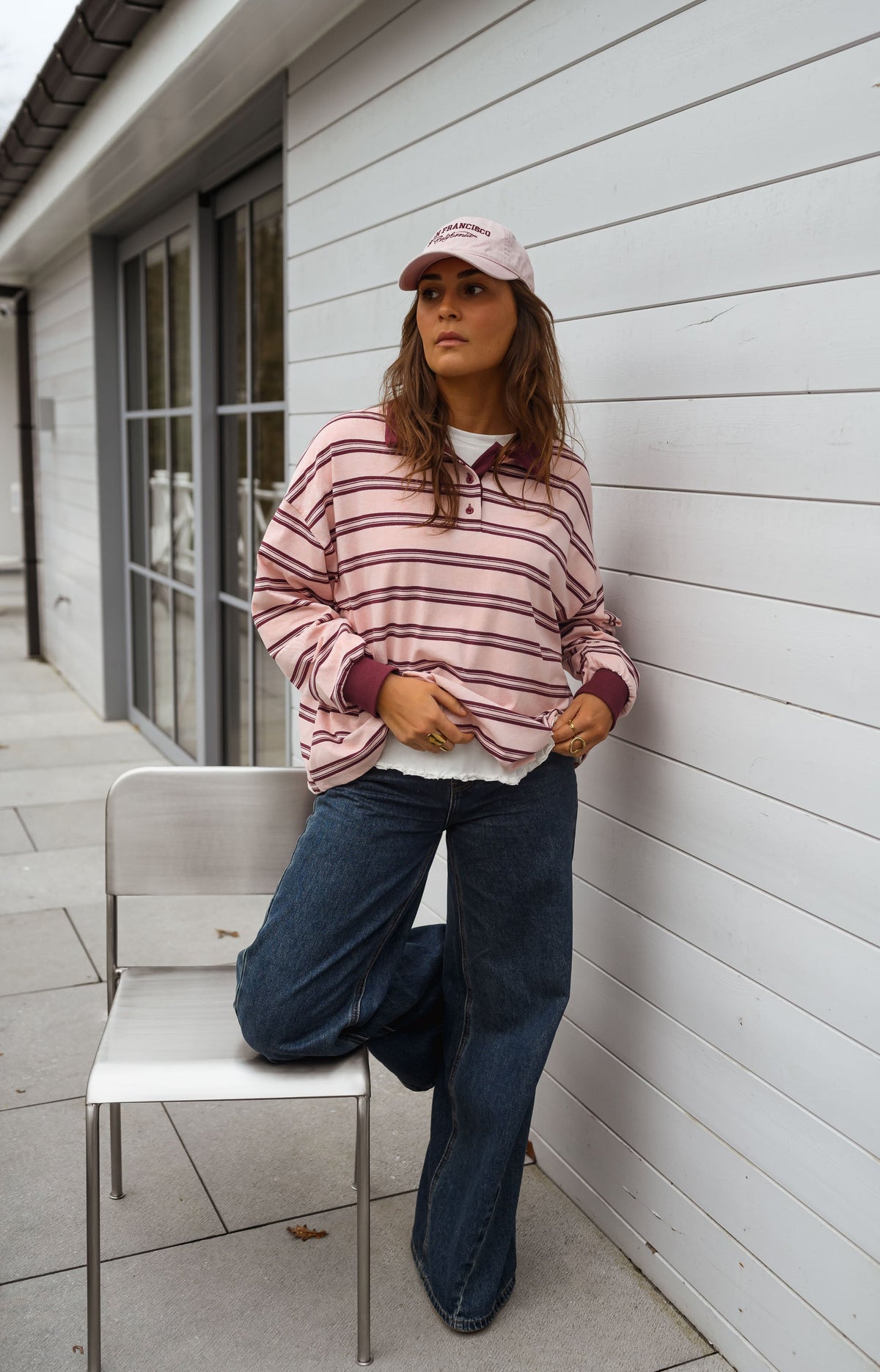 Polo Amilia - rose et bordeaux