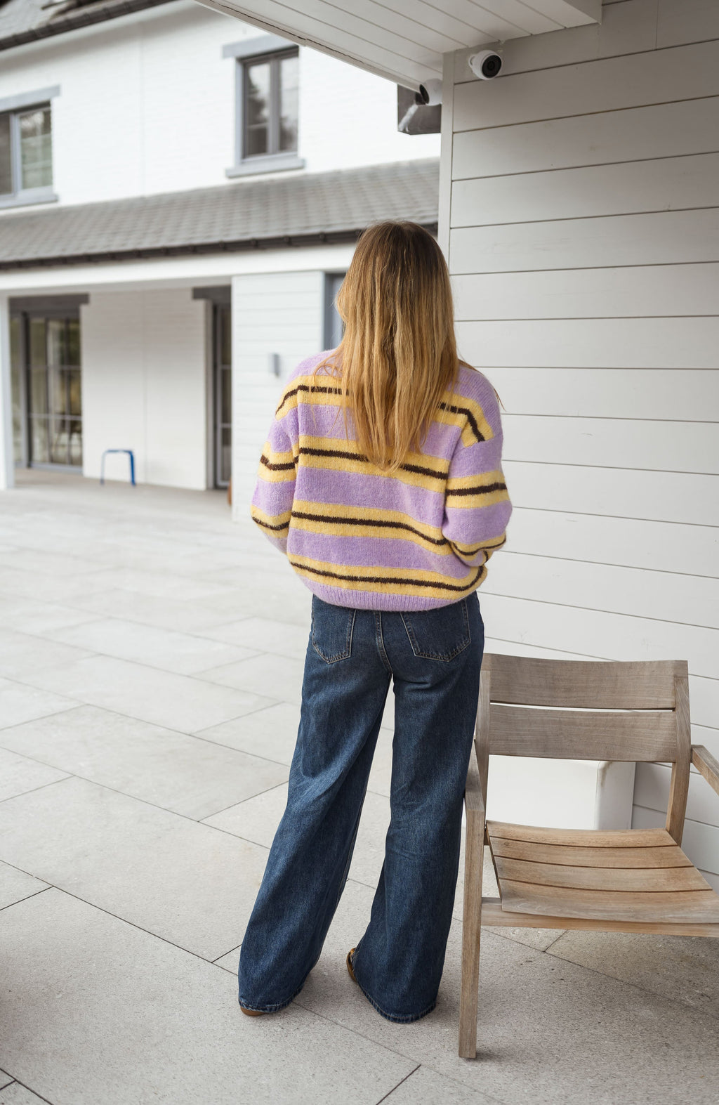 Pull Esma - jaune à lignes