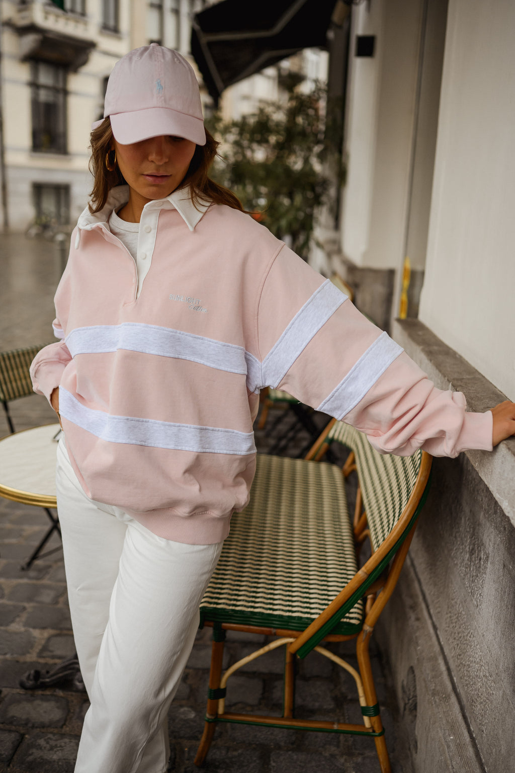 Pull Luna - rose et gris