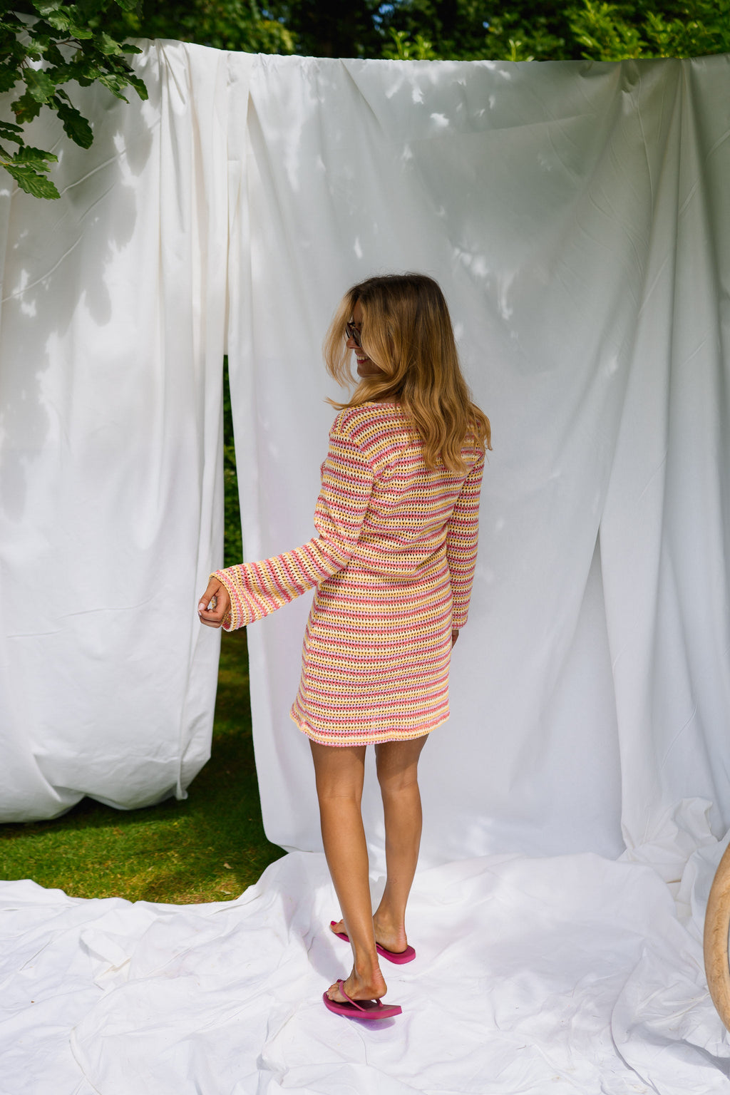 Robe Ariana - orange en crochet