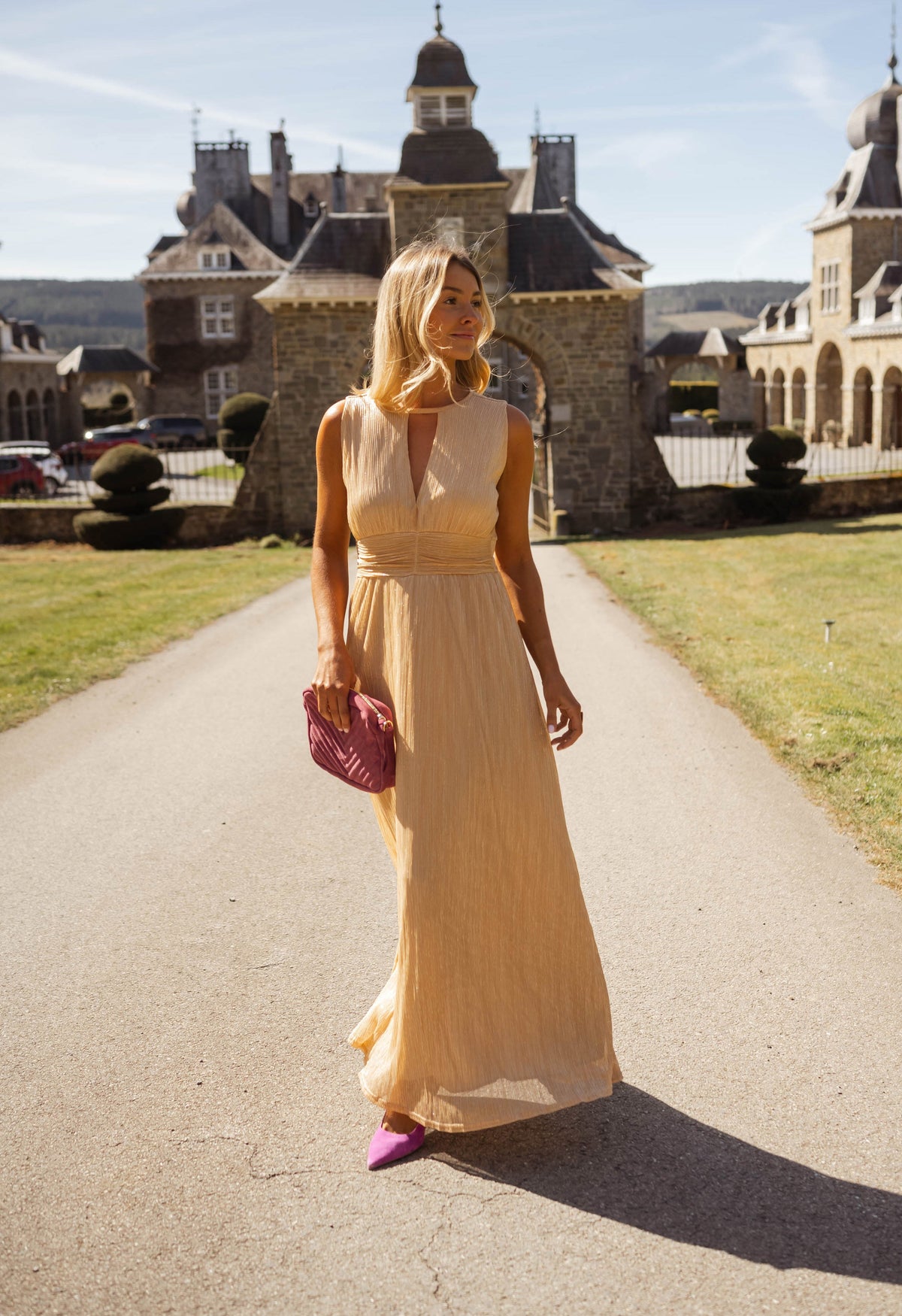 Robe Cloé création - dorée