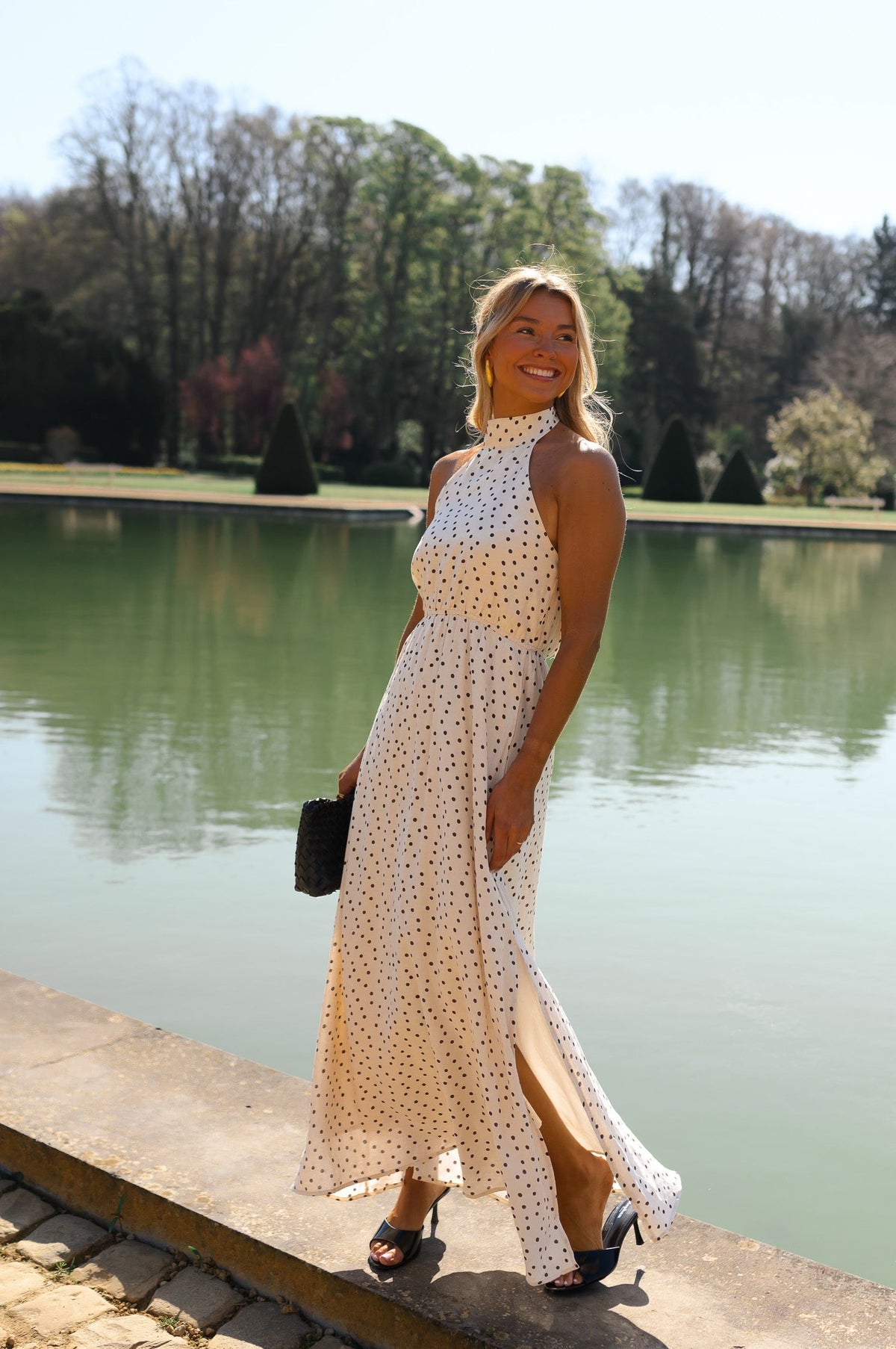 Robe Monie - longue à pois