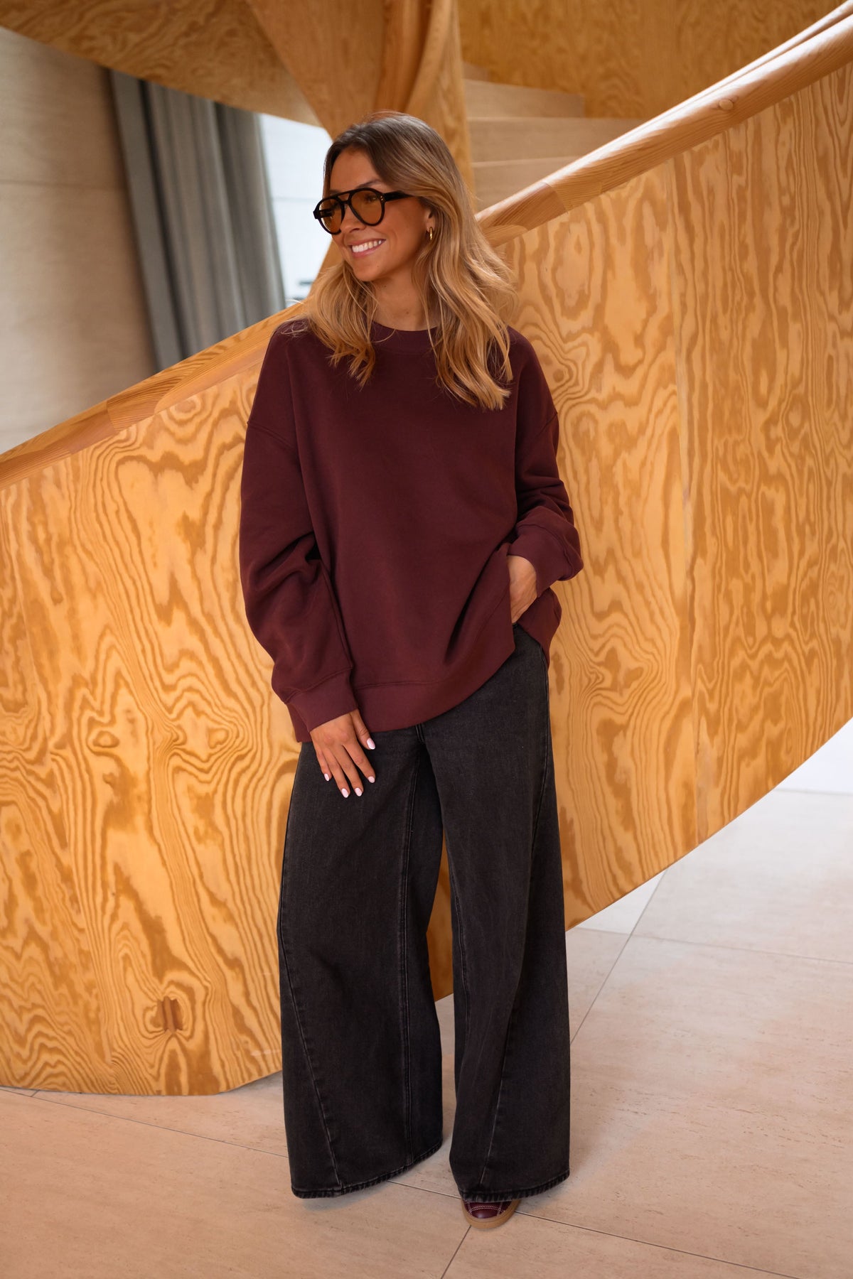 Sweat Monta  - bordeaux