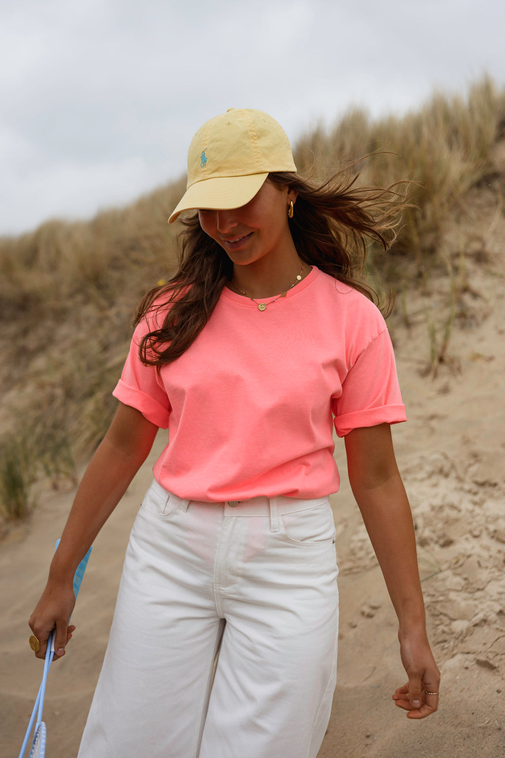 T-shirt Lyne - pêche fluo