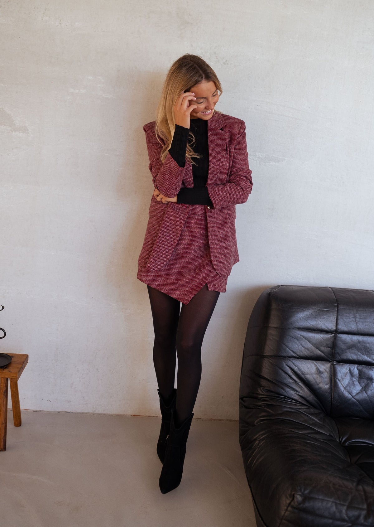 Veste Eloa - rouge à carreaux