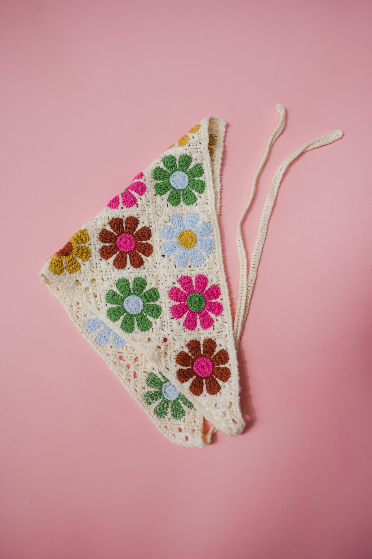 Foulard Thad - à fleurs en crochet