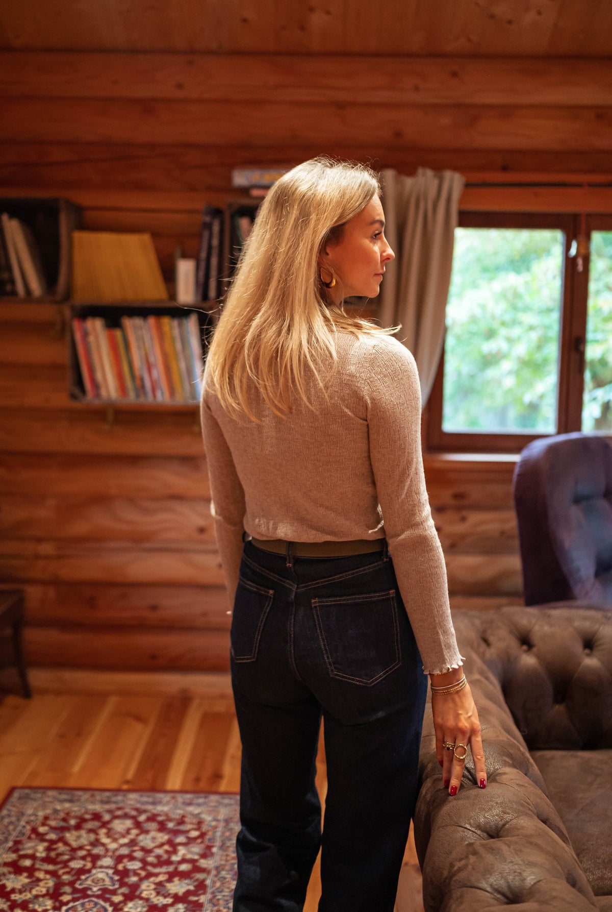 Pull fin Dina - beige