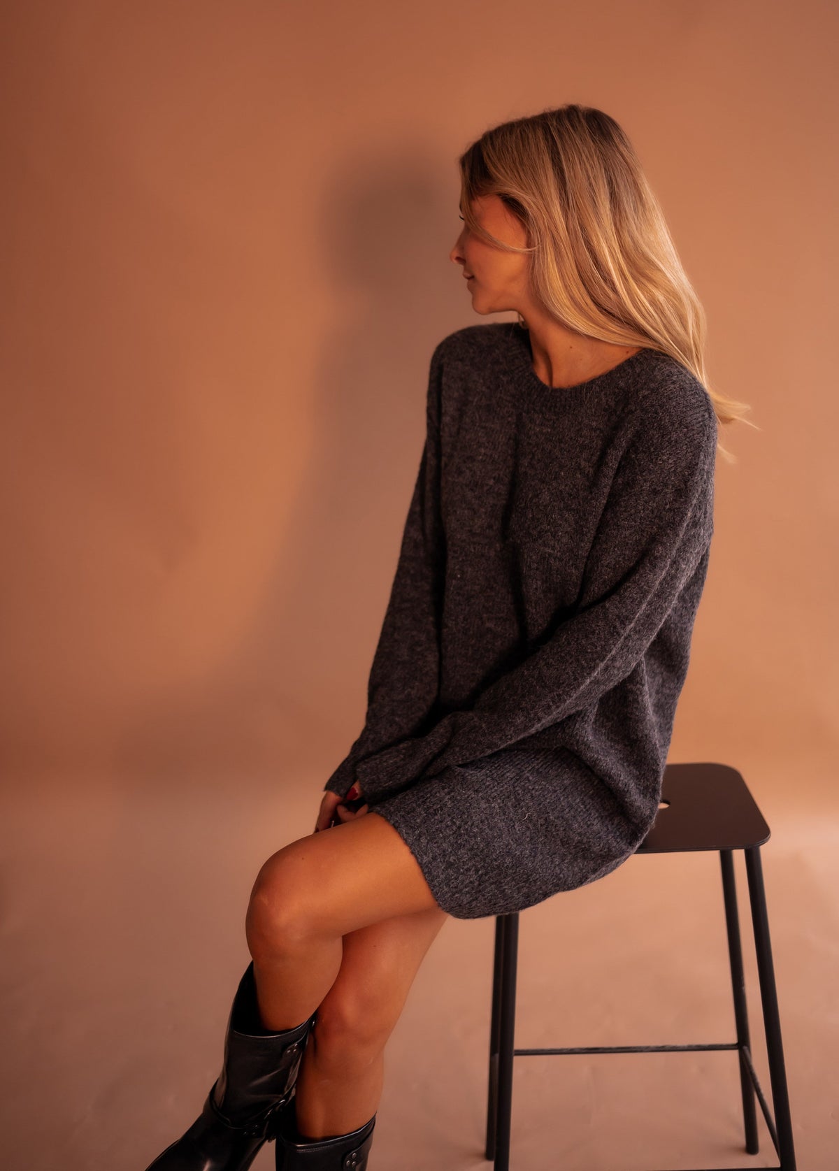 Robe pull Mariam - grise